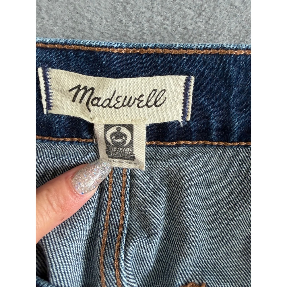 Madewell Emmett Wide-Leg Jeans Indigo Blue High Rise Size 28 Barrel - Picture 8 of 11